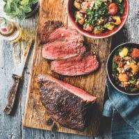 Picanha v cajunském koření s fazolovým salátem