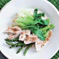 Pošírované kuře a zelenina s citrusovou zálivkou