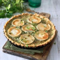 Quiche s bylinkami a kozím sýrem