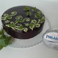 Čokoládovo-mátový cheesecake se zrcadlovou polevou Čokoládovo-mátový cheesecake se zrcadlovou polevou