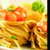 Cestoviny s krevetami a citrónom