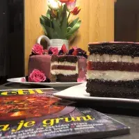 Ovocný dort se zrcadlovou polevou a želatinou