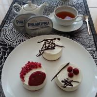 Cheesecake s malinovým coulis Cheesecake s malinovým coulis