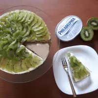 Gaštanový cheesecake s kiwi