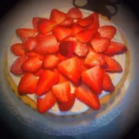 Jahodový dort s tvarohem