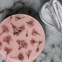 Sakura cherry blossom cheesecake s rebarborou