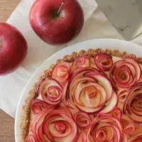 Apple Walnut Tart with Maple Custard