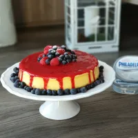 Tradičný cheescake s malinami Tradičný cheescake s malinami