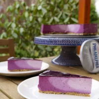 Borůvkový Ombre Cheesecake