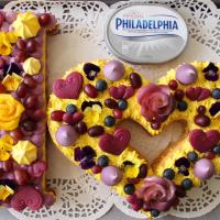 Letter cheesecake