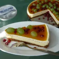 Krémový cheesecake s maracujovým želé Krémový cheesecake s maracujovým želé