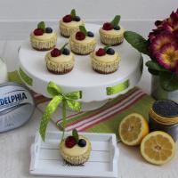 Makové mini cheesecakes se smetanovým lemon curd