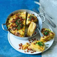 Bramborová tortilla s chorizem