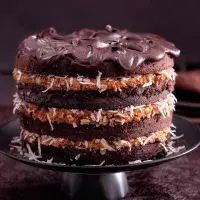 Čokoládový dort s kokosem a pekanovými ořechy Čokoládový dort s kokosem a pekanovými ořechy