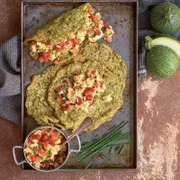 Cuketové placky s míchanými vejci