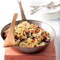 Fettuccine s fazolemi borlotti