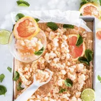 Gin & tonic sorbet s okurkou a grepem