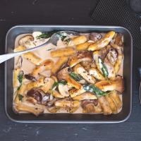 Hříbkové gnocchi v žampionové omáčce