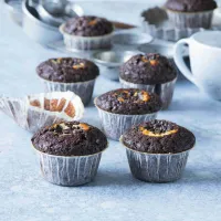Kakaovo-kávové muffiny s tvarohem Kakaovo-kávové muffiny s tvarohem