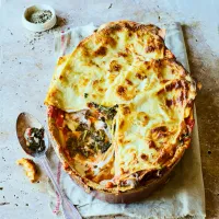 Lasagne s kapustou, pórkem a sýrem gruyère