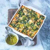 Lasagne se špenátem, pestem a šunkou Lasagne se špenátem, pestem a šunkou
