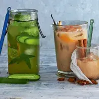 Ledový zelený čaj s okurkou