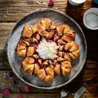 Malinovo-nugátový květ