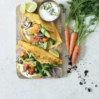 Mrkvové palačinky se sýrem tikka masala Mrkvové palačinky se sýrem tikka masala