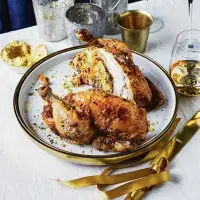 Pečené kuře s meruňkovo-kuskusovou nádivkou