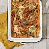 Pečený losos s mrkví