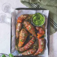 Pečené batáty se salsou verde Pečené batáty se salsou verde