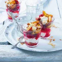 Pohár Melba s crème fraîche