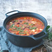 Polévka s jednozrnkou a fazolemi