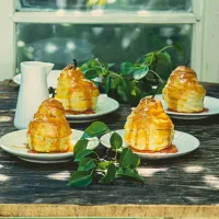 Pošírované hrušky v županu