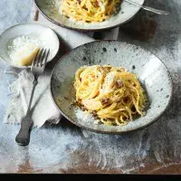 Puristické těstoviny carbonara