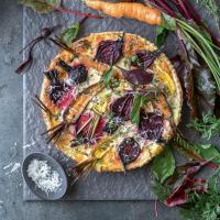 Quiche s červenou řepou a mrkví