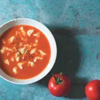 Rajská polévka s kapáním Rajská polévka s kapáním