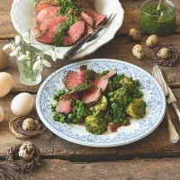 Rostbíf se salsou verde s medvědím česnekem