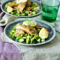 Ryba s pórkem a fazolemi