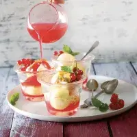 Rybízovo-mučenkové coulis