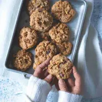 Sádlové sušenky s rozinkami a vločkami