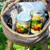 Salát ve sklenici na mexický způsob Salát ve sklenici na mexický způsob