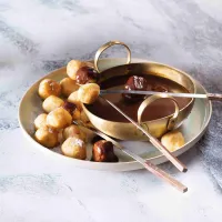 Tvarohové knedlíčky à la fondue Tvarohové knedlíčky à la fondue