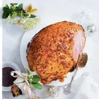 Vánoční pečená šunka s jablečnou glazurou