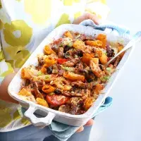 Zapečené těstoviny à la gyros