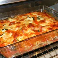 Zapečené noky se sýrem a kuřetem