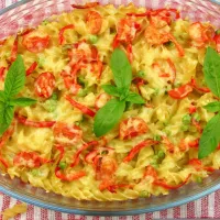 Zapečené špagety se třemi druhy sýra Zapečené špagety se třemi druhy sýra