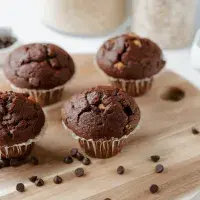 Muffiny s trojí čokoládou