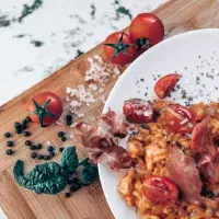 Houbové rizoto se slaninou Houbové rizoto se slaninou