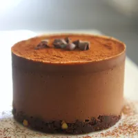 Sametový nepečený čokoládový dort